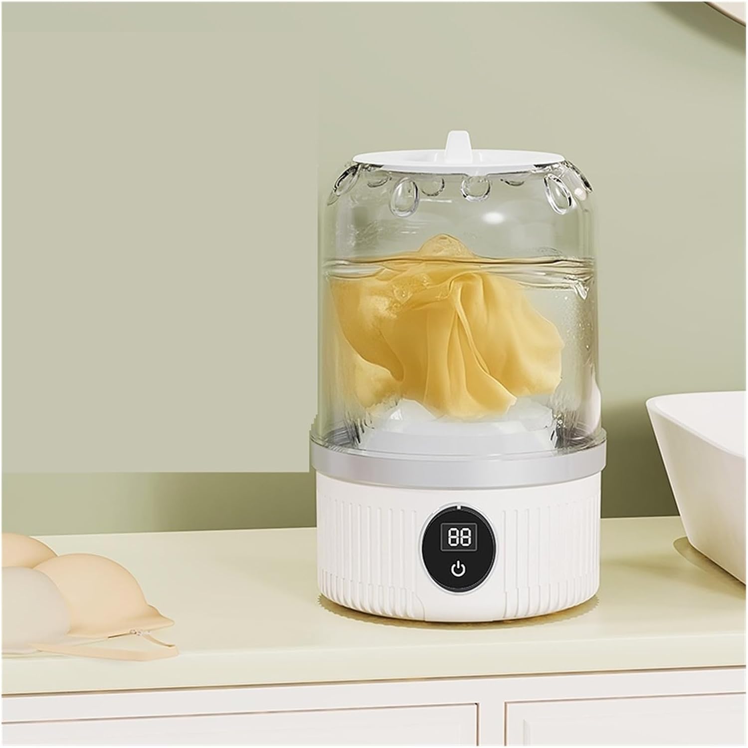 Portable Washing Machine, Wireless Underwear Washing Machine Portable Rechargeable Clothes Cleaning With Socks Washing,for Apartments, Homes, and Dorms