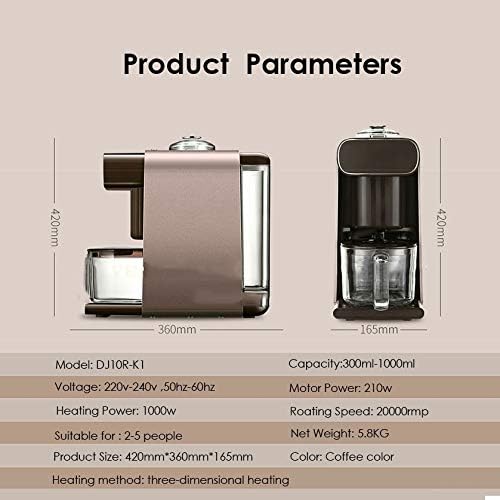 Unmanned SoyMilk Maker Smart Touch Automatic Cleaning Soymilk Machine Home Office Coffee Maker Blender Mixer(E)