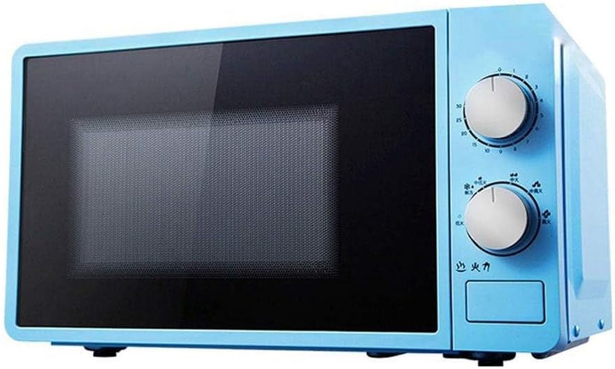Microwave Oven 20 Litre， 800 Watt， Solo Microwave Oven with Function Defrost， 6 Power Setting， 0-30 Min Timer， One-Touch Express Cook， Easy to Clean， Stylish Design，Blue Useful(Color:A)(A)