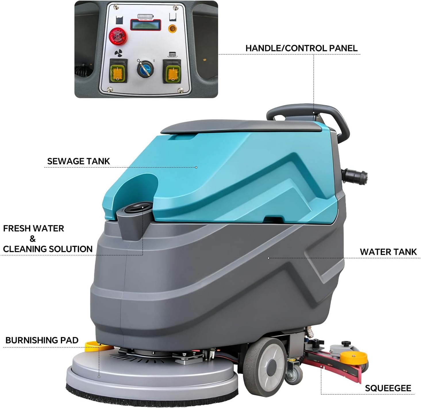 Industrial Walk Behind Floor Scrubber Machine 22