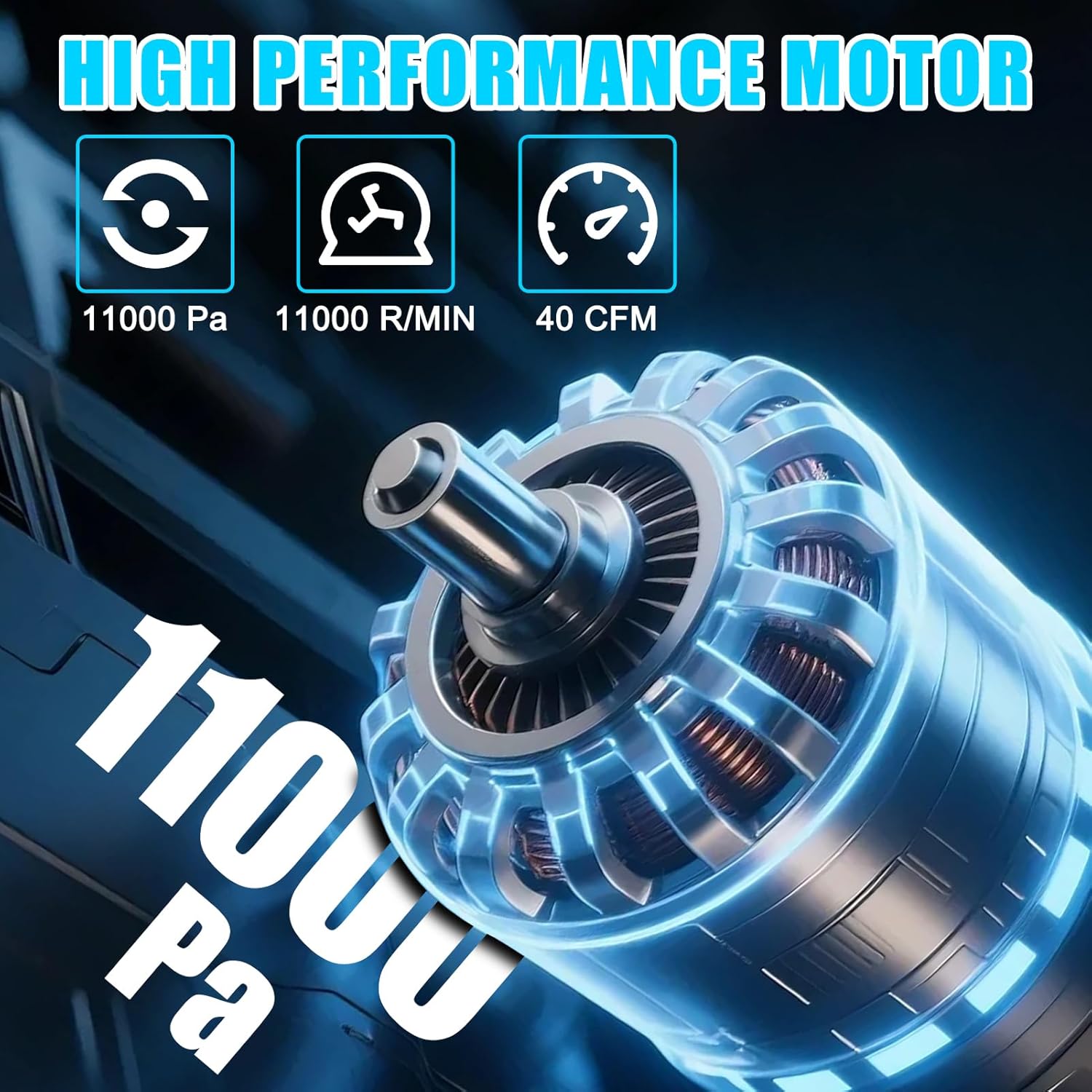 20V 11kPa Cordless Handheld Vacuum, Electric Vacuum Cleaner Compatible with Battery, Powerful Suction for Home Car Office Cleaning (with 2 Batteries)