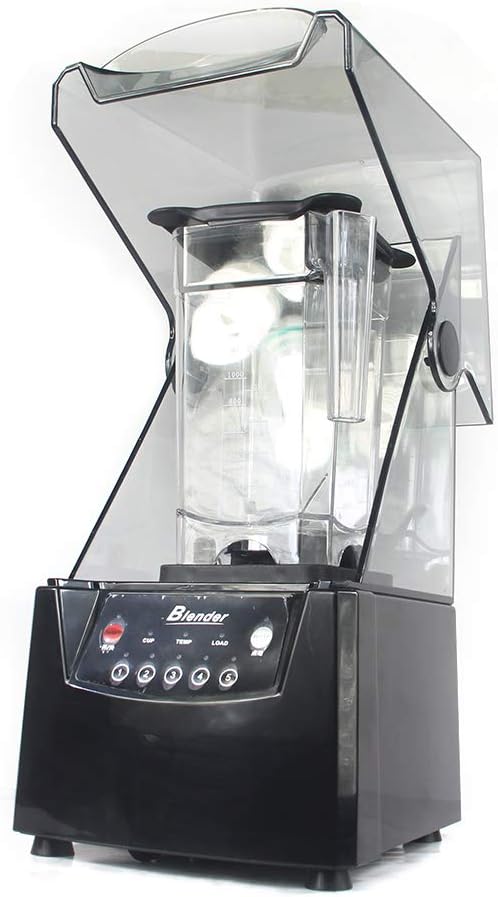 Soundproof Blender, 110V 2600W 1.8L Commercial Fruit Juice Smoothie Maker With Shield Quiet Sound Enclosure for Puree, Ice Crush, Shakes and Smoothies (1.8L,2600W)