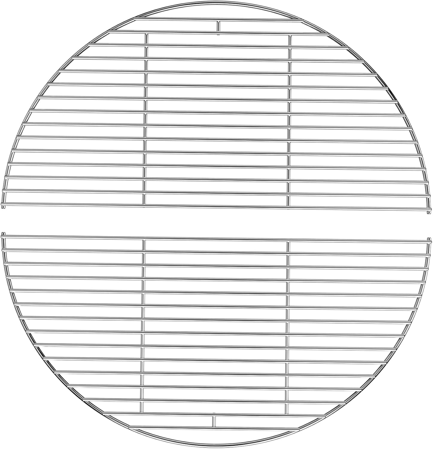 Skyflame 2-Pack Half-Moon Grill Grate, Stainless Steel Cooking Grate Compatible with Kamado Joe Big Joe Series, XL Big Green Egg, and Other 24