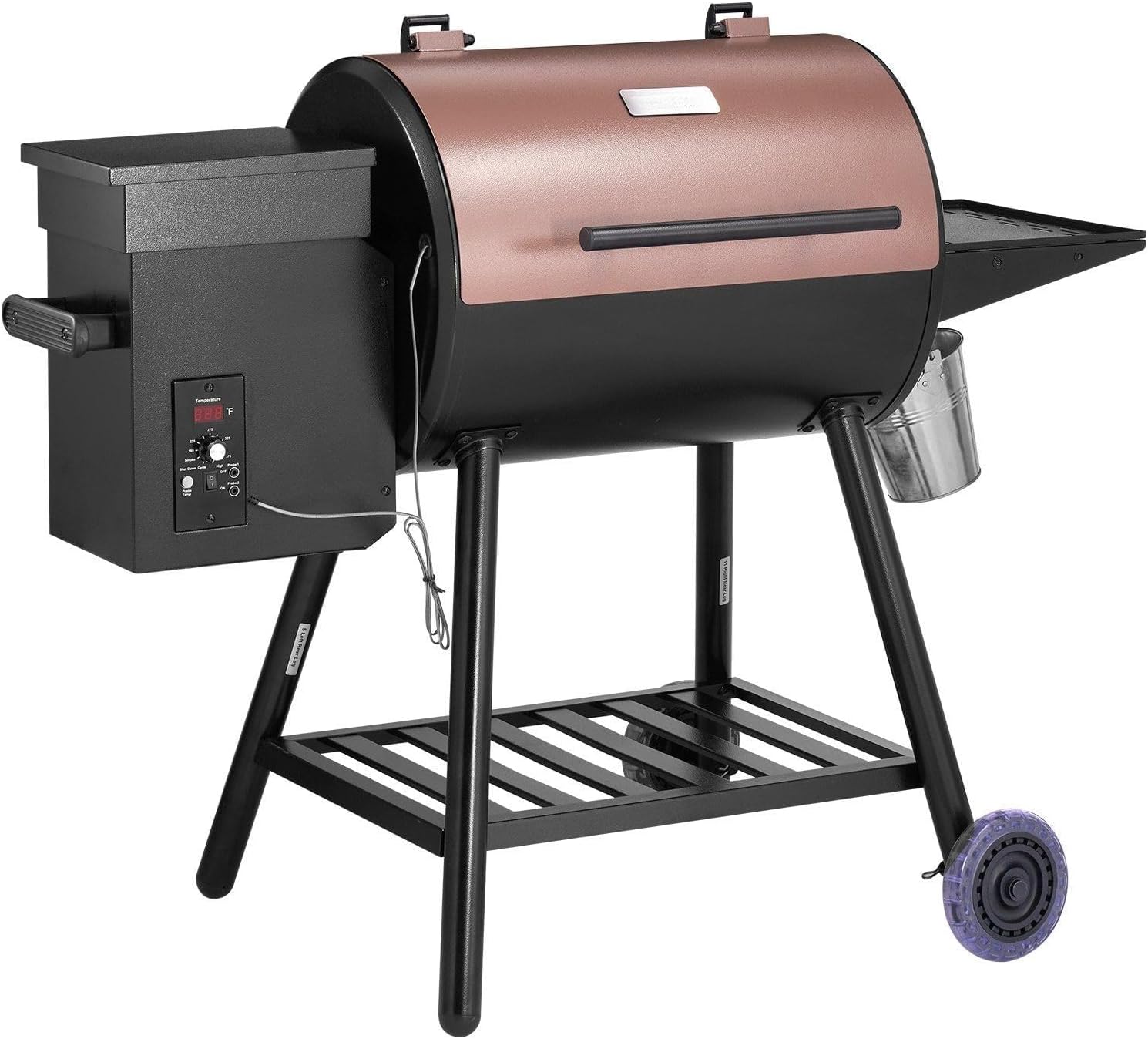 Versatile 8-in-1 Wood Pellet Grill & Smoker | 456 Sq In Digital Electric BBQ | Meat Probe & 500°F Max Temp