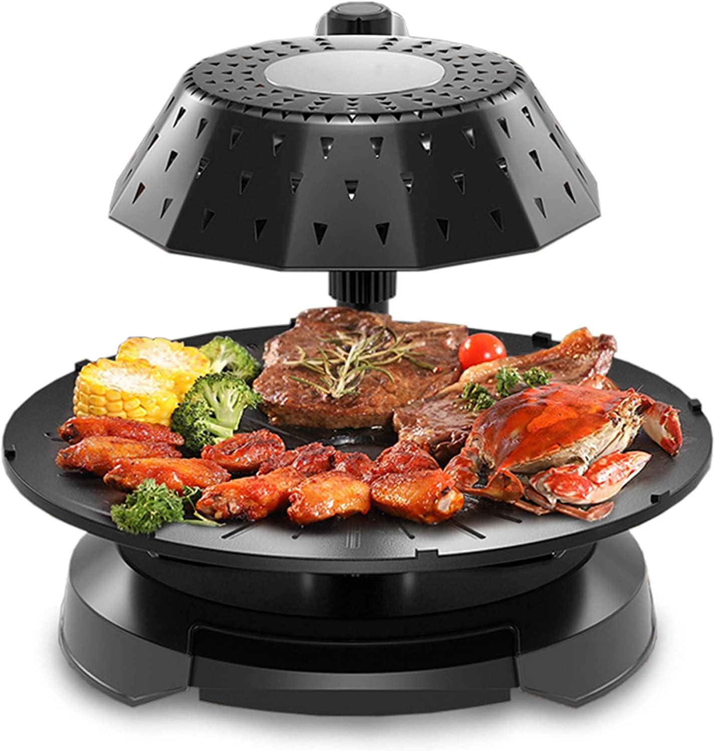 Safety Certification Luxury Electric Barbecue Grill Automatic BBQ Grill 5-Level Firepower Adjustment Portable Table Smokeless Barbeque Grill for BBQ Cooking