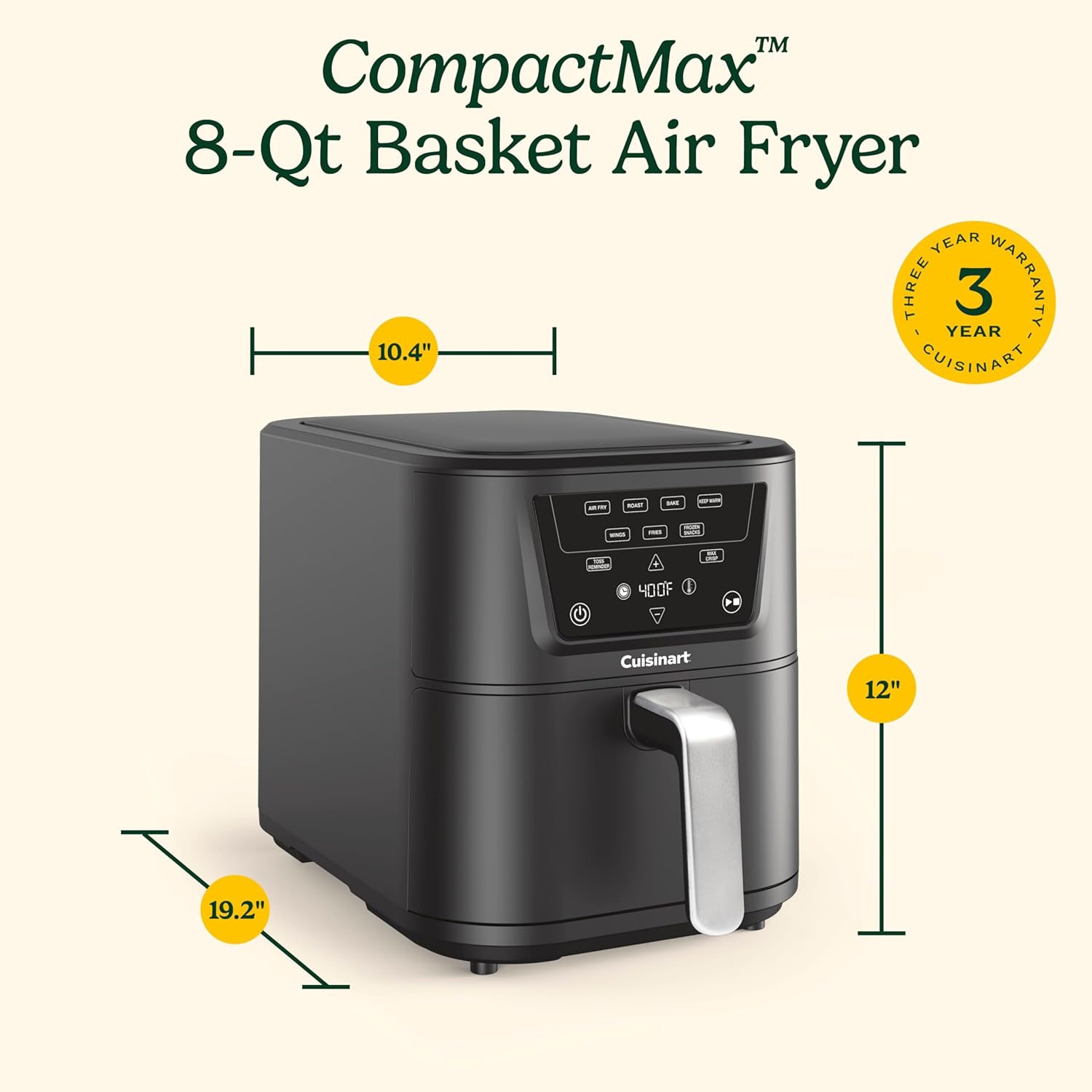 Cuisinart CompactMax™ 8-Qt Basket Air Fryer, AIR-210