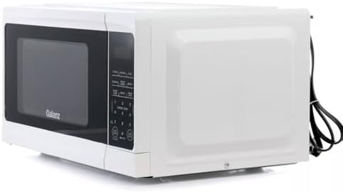 0.7 Cu Ft 700W Countertop Microwave Oven in White – Compact Microwave with 10 Power Levels, LED Display, Express Cooking, Kitchen Timer & Child Lock (White)