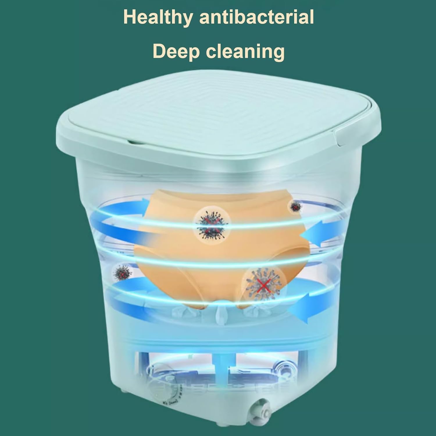 Portable Mini Washing Machine, 12L 2 In 1 Collapsible Mini Washer, Foldable Small Smart Laundry Machine, for Travel, Apartment, Dorm, Camping, RV, Underwears, Socks, Baby Clothes(Pink)