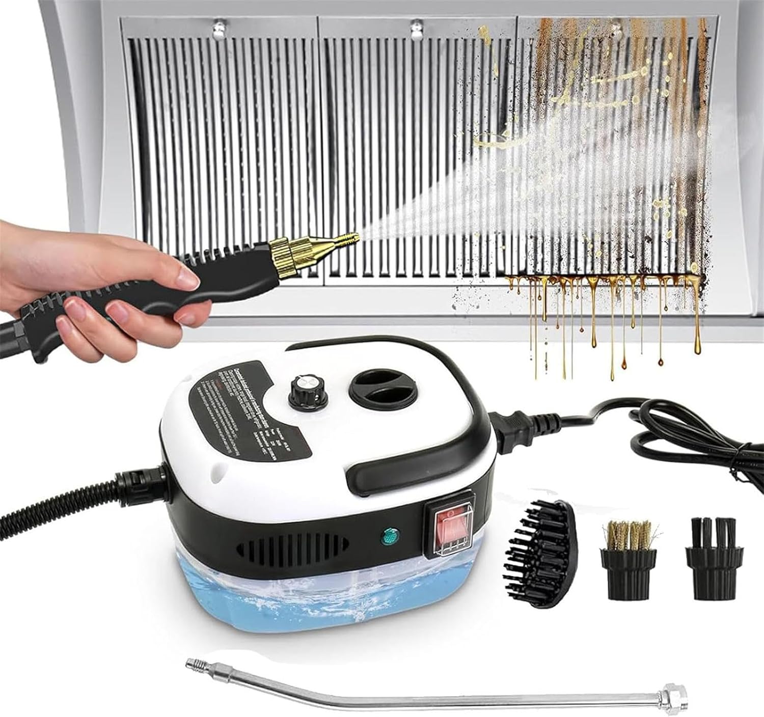 2500W High Pressure Steam Cleaner, Portable Handheld Steam Cleaner, High Temp Steam Cleaning Machine for Home Use Tile Car Detailing Kitchen Bathroom