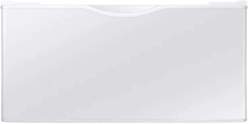 SAMSUNG 27-Inch Washer Dryer Pedestal Stand w/ Pull Out Laundry Storage Drawer, Stainless Steel, WE402NW/A3, White