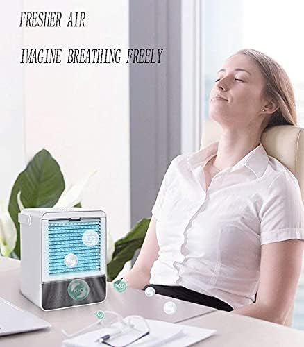 Portable Air Cooler, Mini Silent Air Conditioner, 3-speed Wind Adjustment, Usb Powered Humidifying Fan, Detachable Water Tank Design
