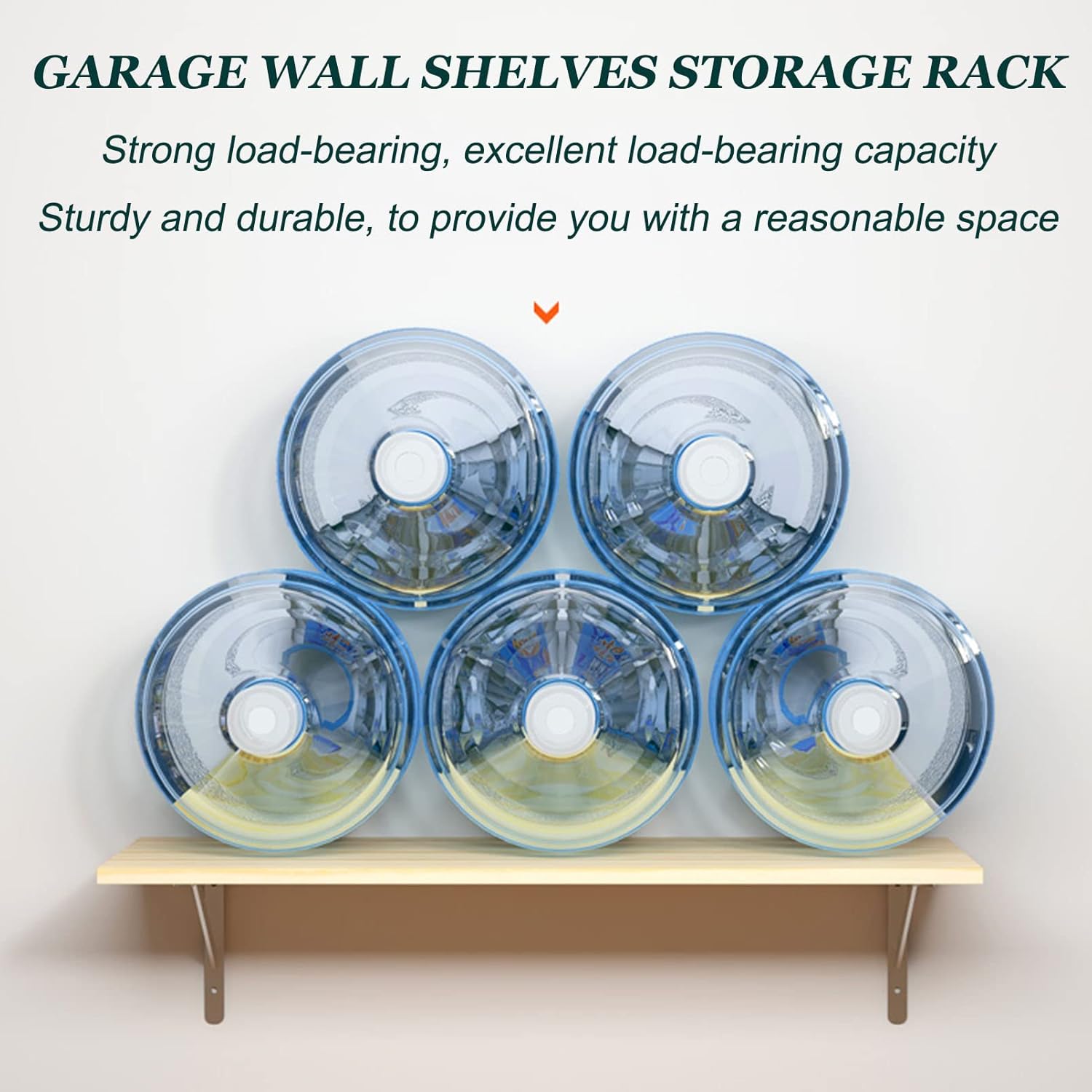 Wall Shelf Garage Storage Rack Wall Mounted Floating Shelves | Versatile Wood Shelves Floating Bookshelf for Home/Kitchen/Laundry/Restaurant/Bar | Appliance & Equipment Metal Shelving