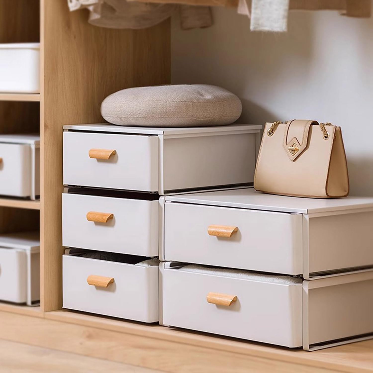 Steel Microwave Stand with Pull-Out Drawers, Countertop Organizer for Compact Microwaves, Coffee Station & Kitchen Appliance Storage, White (15.8in)