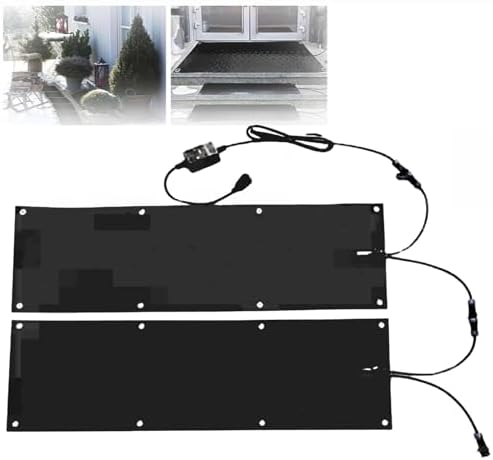 Heated Snow Melting Mats - Ideal for Outdoor Steps, Doorways, Walkways, and Driveways with 2 in/h Melting Speed, 2 Piece-10 * 15in