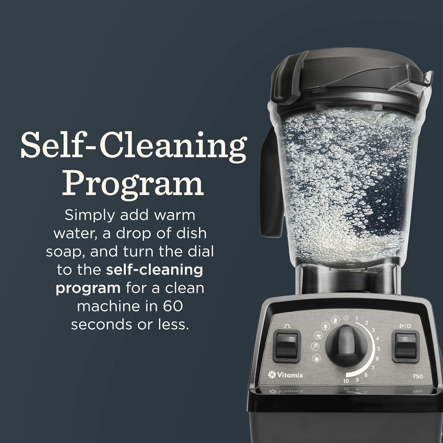 Vitamix Propel Series 750 Blender with Four Blending Programs, Self-Cleaning Program, Professional-Grade Blender for Smoothies, Soups and More, Stainless-Steel Blades, 64 Oz Container, Red