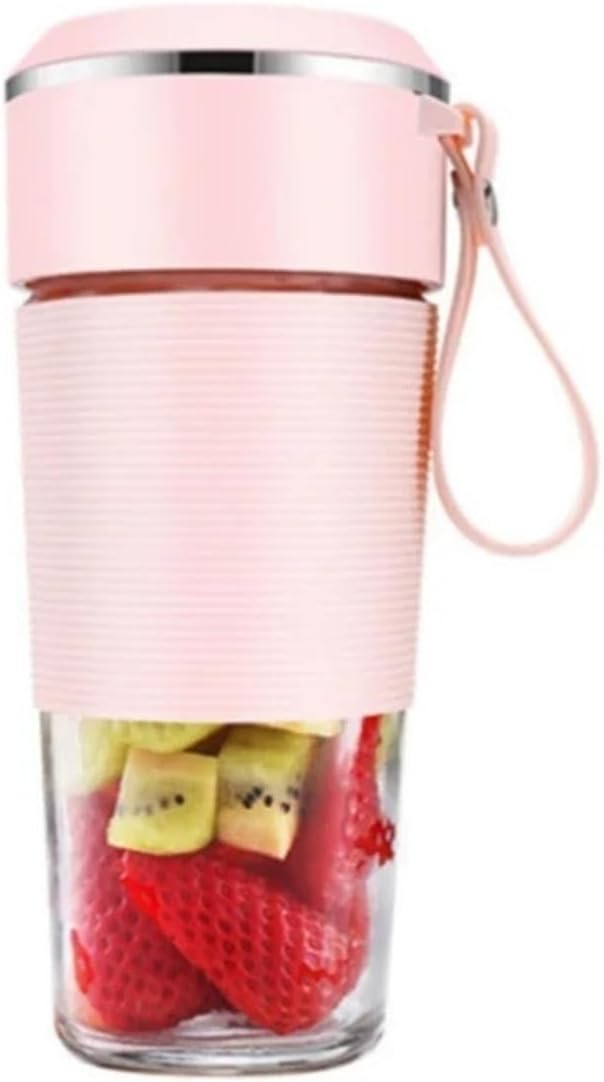 Electric Juicer Smoothie Blender Mixer for Fruit Juice - High-Speed Food Processor with Glass Cup(Pink)