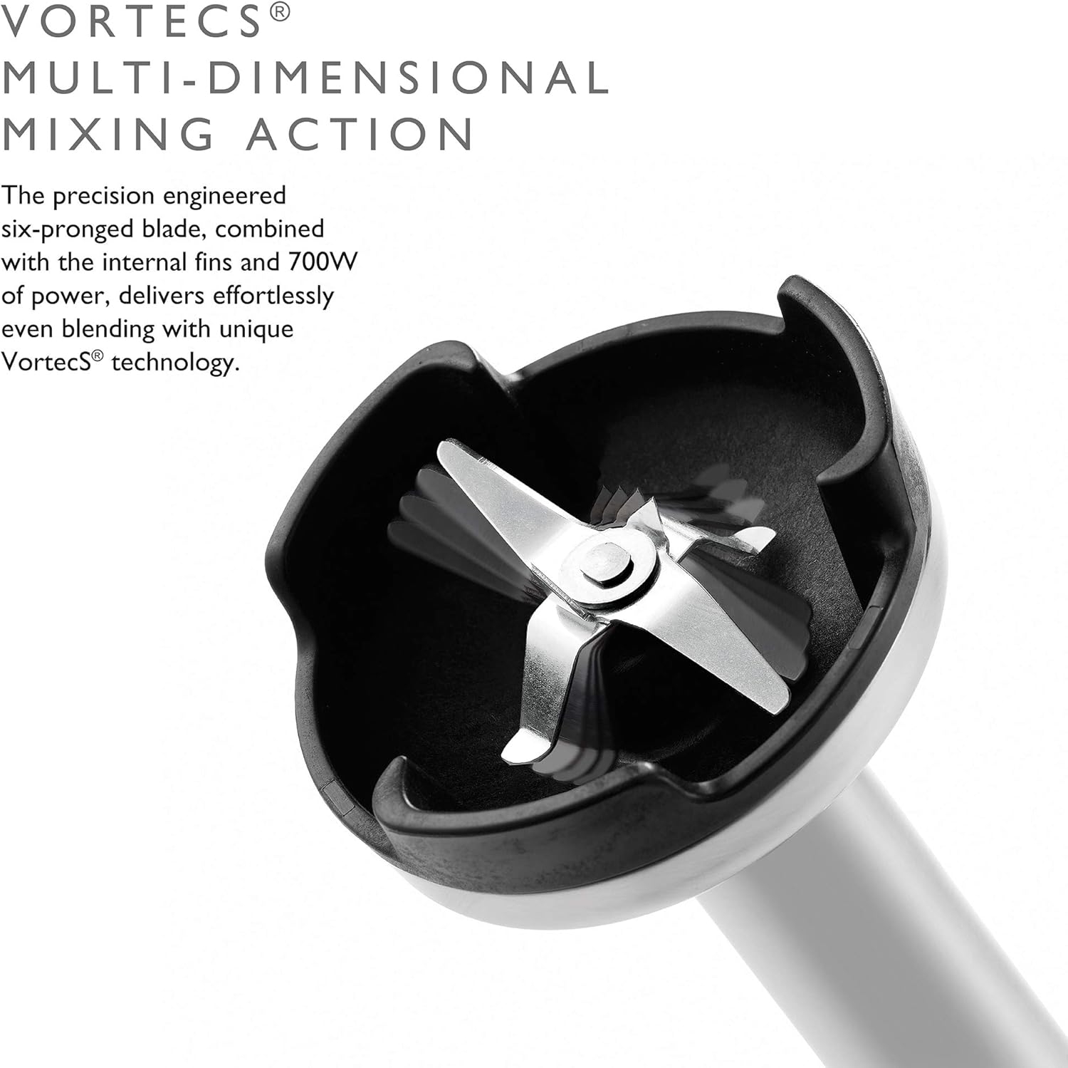 Dualit Immersion Blender Set | Immersion Blender with Chopping Bowl, Whisk & 35.1 fl oz Measuring Jug | 700W with Turbo Speed | Chrome