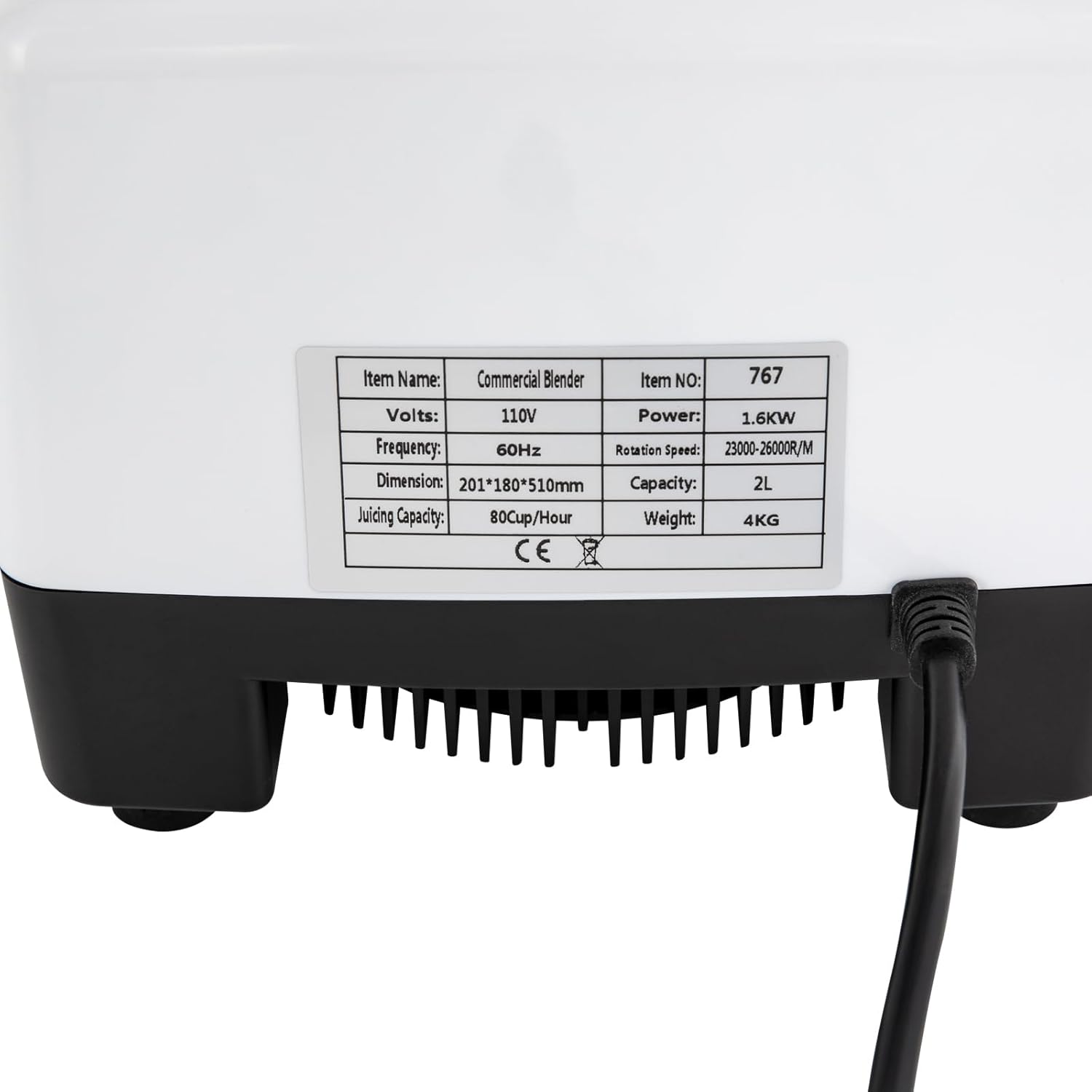 Professional Blender,110v Commercial Blender For Kitchen Max 1600w High Power Home And Adjustable Speed,Smoothie Maker For Crushing Ice,Frozen Dessert,Soup,Fish