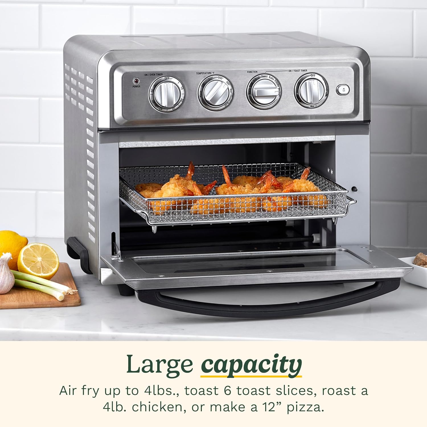 1800 Watt Stainless Steel Air Fryer/Convection Toaster Oven