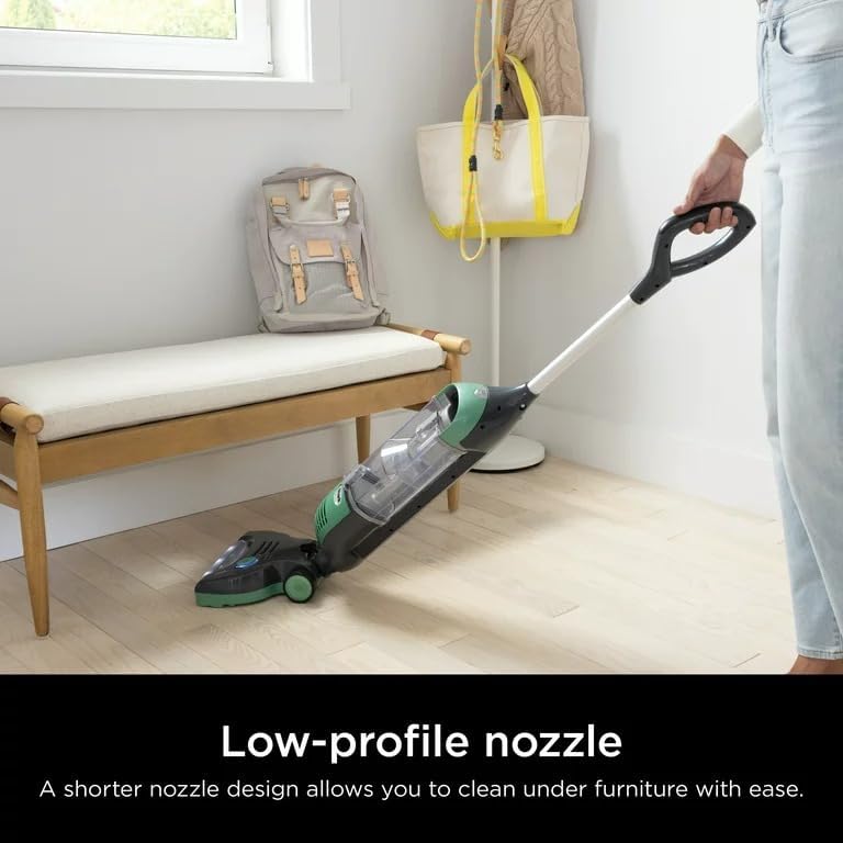 Shark SV1114 Rotator Freestyle Upright Bagless Cordless Stick Vacuum with Precision Charging Dock for Carpet, Hard Floor and Pet with XL Dust Cup and 2-Speed Brushroll, Green/Grey (Renewed)