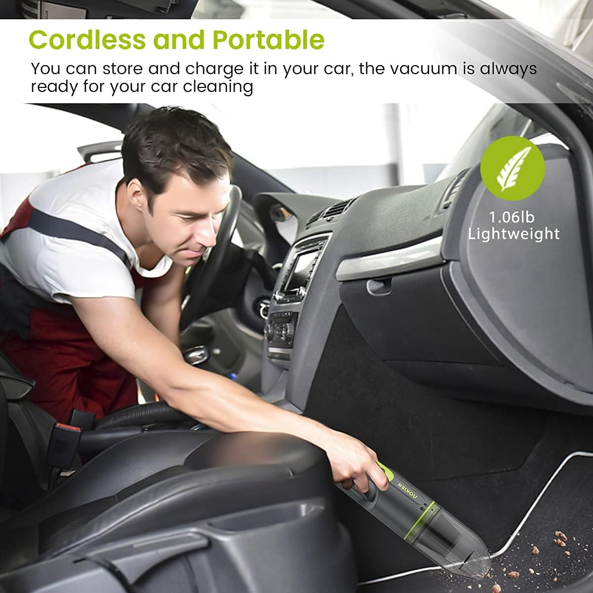 Handheld Vacuum Cleaner Cordless, Hand Vacuum&Air Blower 2-in-1, Mini Portable Hand Held Vac with 6500PA Strong Suction Rechargeable Li-ion Battery for Pet Hair, Home and Car, 2 Speeds