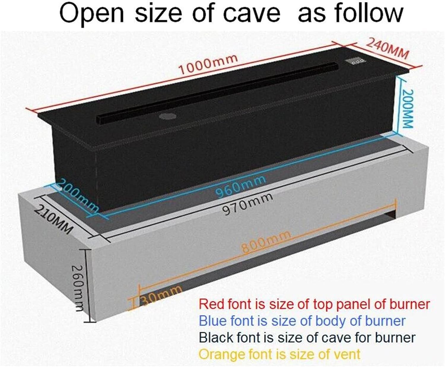 3D Water Vapor Fireplace with Humidifier Flame Recessed Electric Fireplace 39.3 Inch Long 3D Steam Electric Fireplace with Remote, Metal Panel, 330W, Black