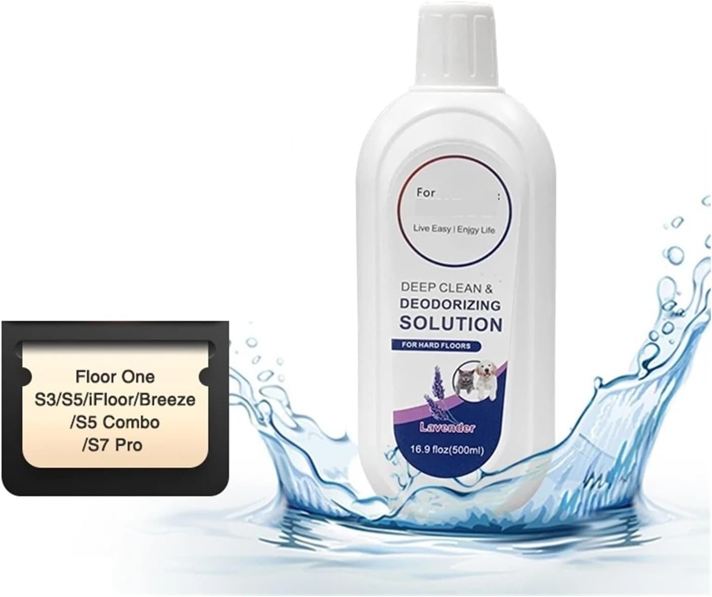 Vacuum Cleaner Parts Lavender 500ml. Floor Cleaners。Compatible for TINECO IFloor/Breeze/Floor One S3/S5/S5 Combo/S6/S7 Pro 。 (Color : 2pcs)