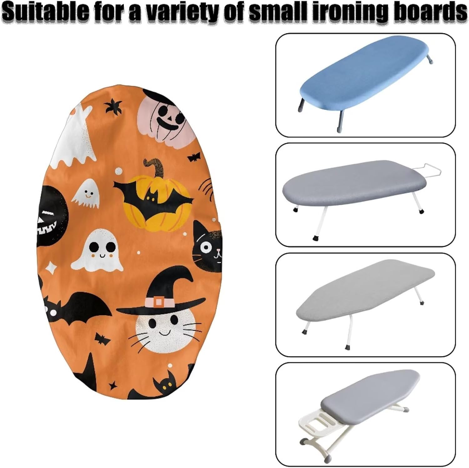 14”x 24” Ironing Board Cover Pumpkin Mini Ironing Board Cover with Removable Portable Household Essentials for Home Dorm Travel