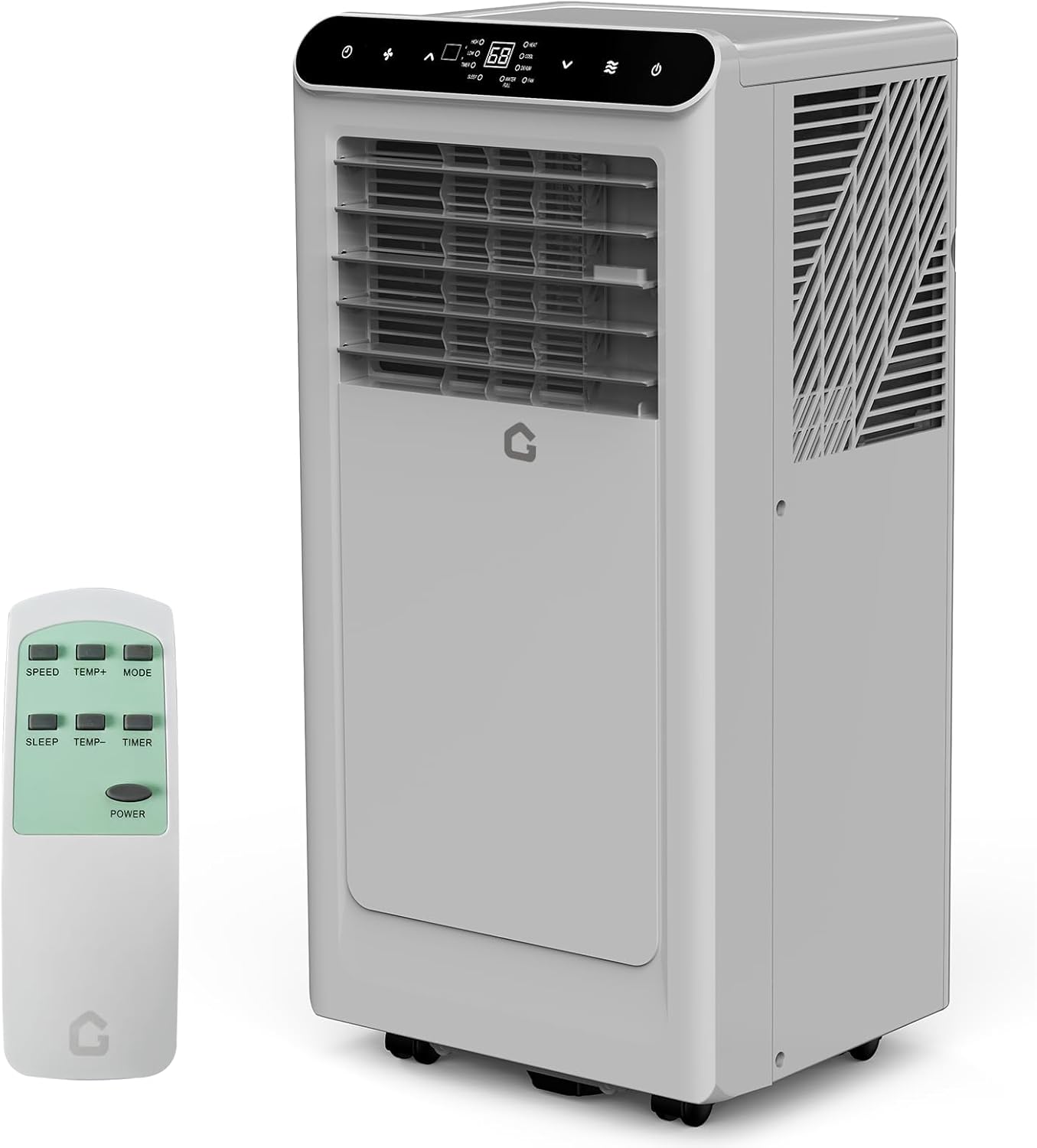 GarveeHome 10,000 BTU Portable Air Conditioners for Large Rooms, 3 in-1 Portable AC Unit with Dehumidifier, Remote Control, and Timer, Cools Spaces up to 450 Sq.Ft, Grey & Black