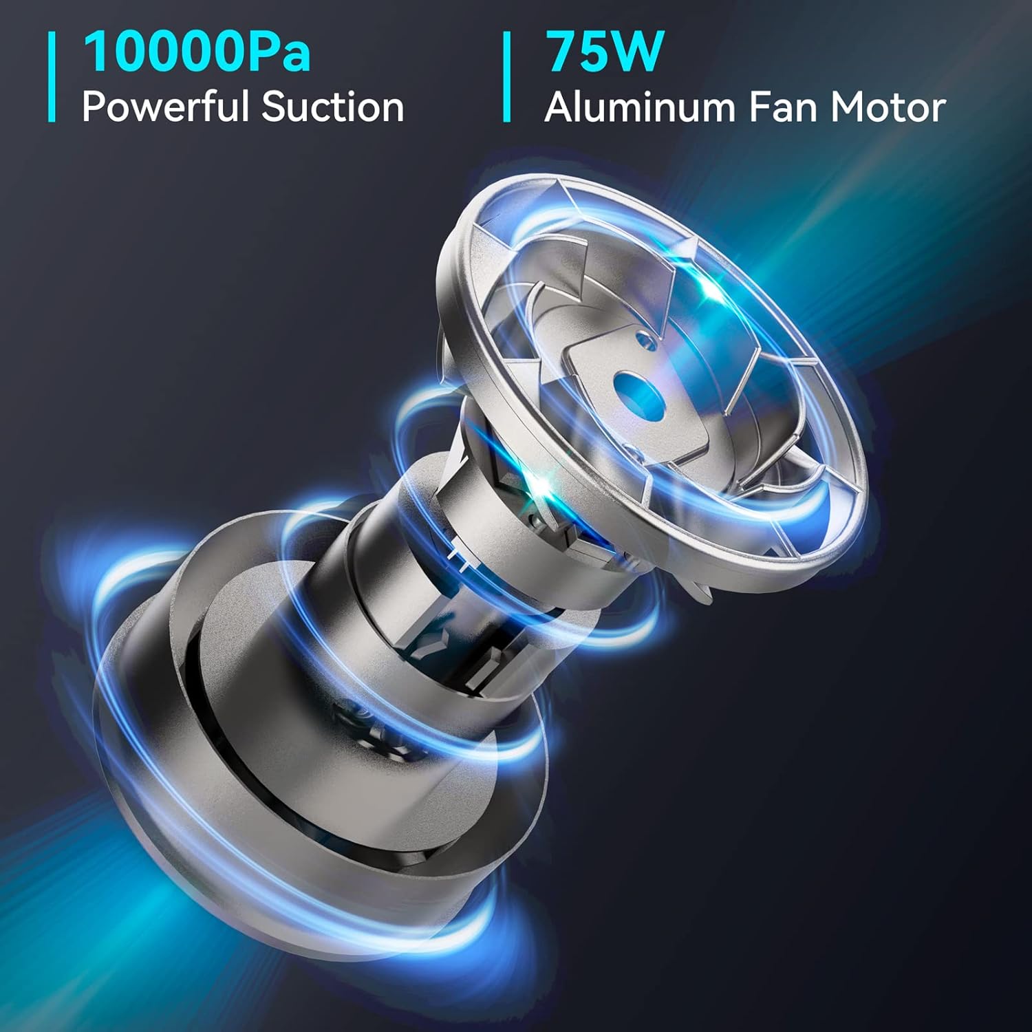 Handheld Vacuum Cleaner, Cordless, Rechargeable, Black, with HEPA Filter and Cleaning Brush