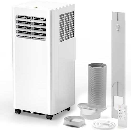 EUHOMY Portable Air Conditioners 10,000 Btu, 3 in 1 Portable Cooling AC with Dehumidifier, Fan, Sleep Modes, AC Unit with Remote Control & 24H Timer for Bedroom, Rooms, Apartments up to 450 Sq.Ft.