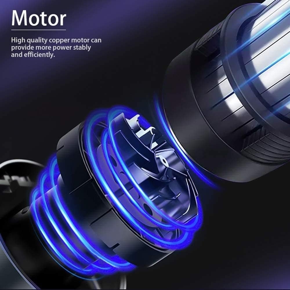 Cordless Car Vacuum, Portable Wireless Handheld Car Vacuum Cleaner with Strong Suction, USB Rechargeable Wet/Dry Car Vacuum