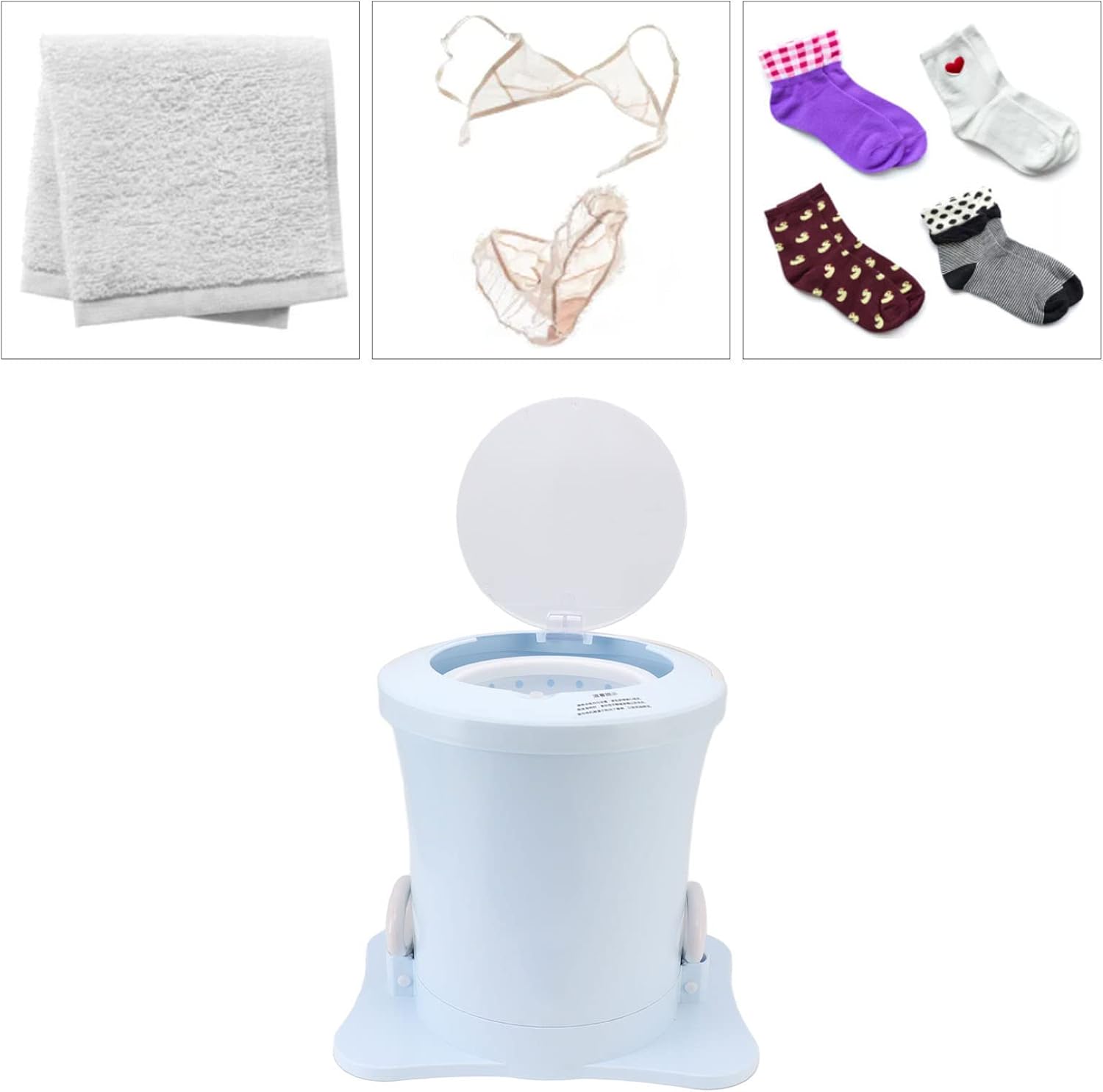 TOPINCN Mini Washing Machine, Portable Dehydrator Mini Small Portable Washer Washing Machin for Apartment, Dorm, Camping, Travel Laundry (Blue)