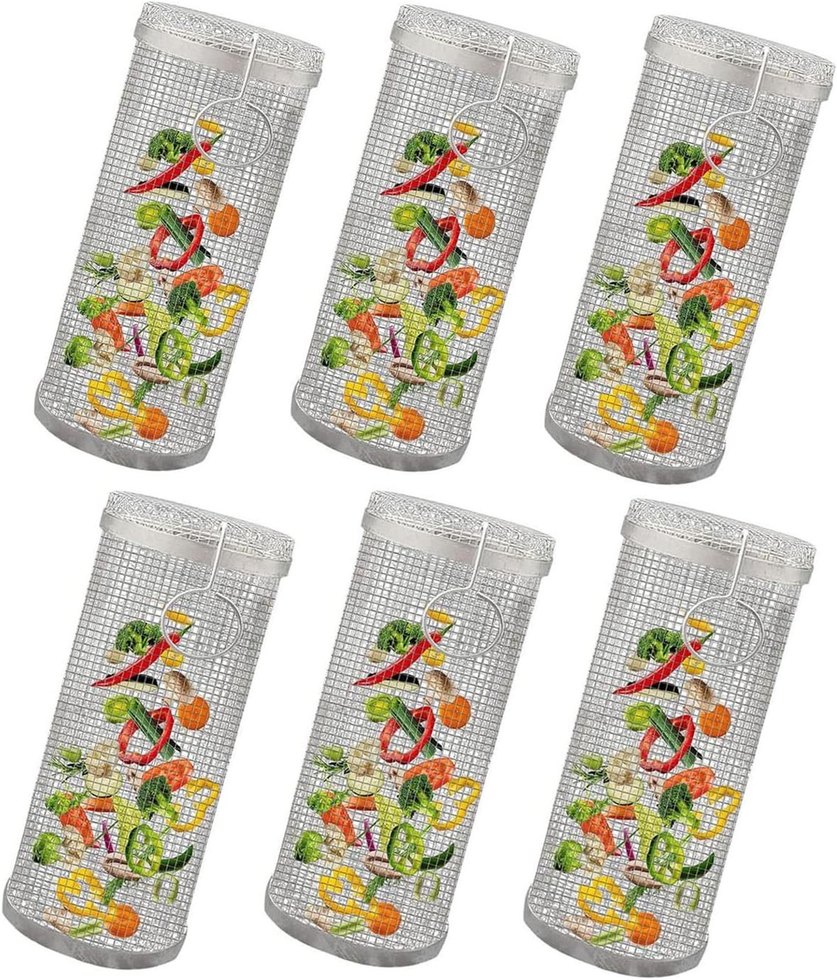 Portable Outdoor Camping Barbecue Rack for Vegetables,30 X 10 X 10 Cm Beef, Chicken Wings, Versatile Round Grill Cooking Accessories,2PCS