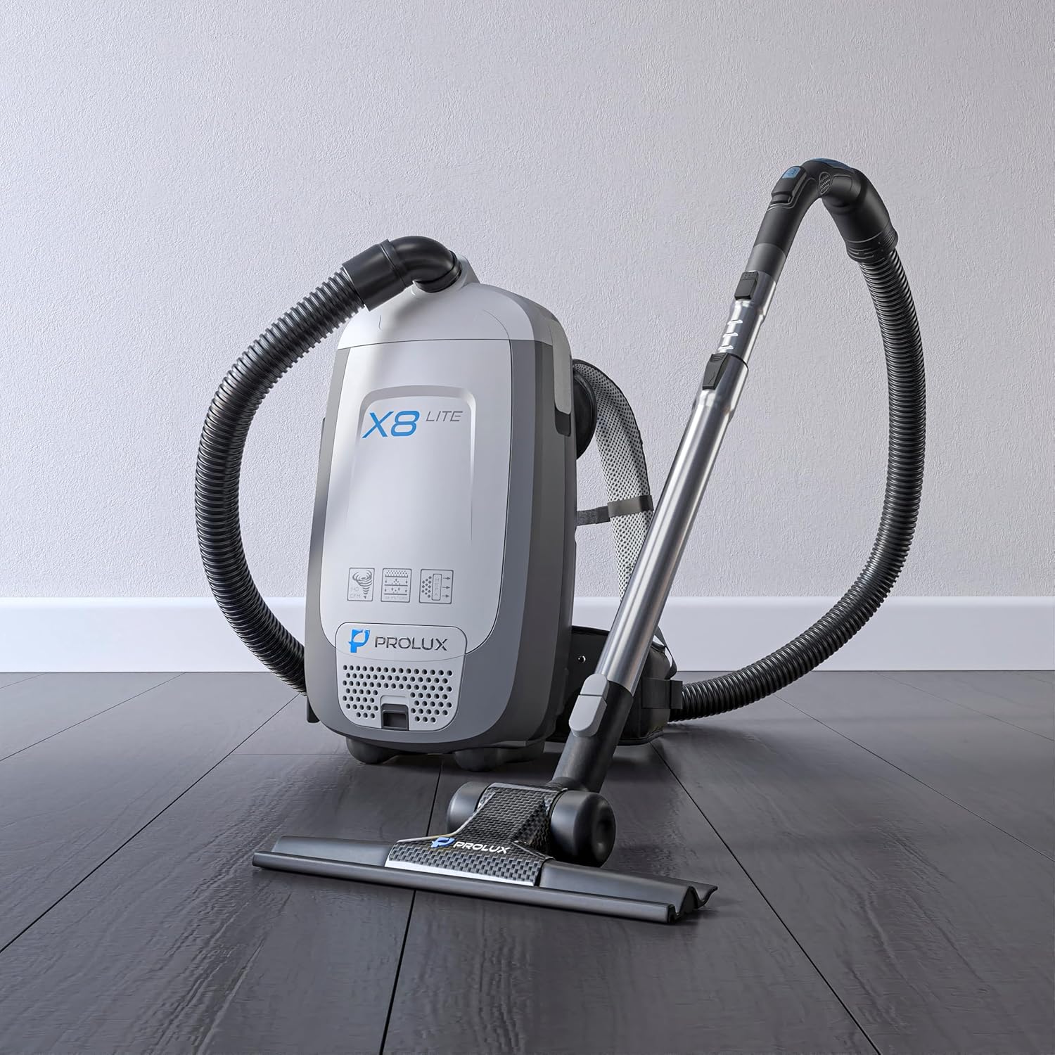 Prolux X8 Lite Backpack Canister Vacuum – Lightweight HEPA Filtration for Multi-Surface Cleaning