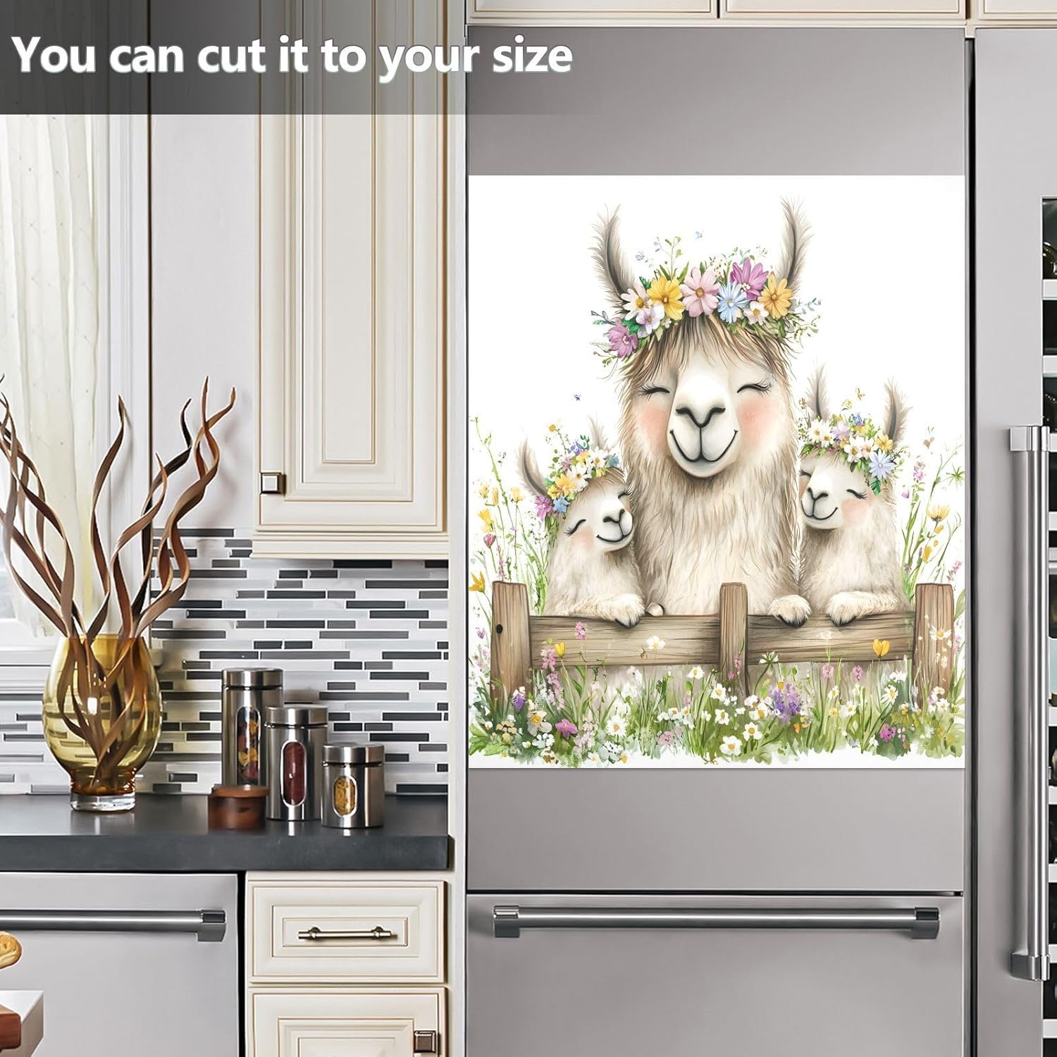 Dishwasher Magnet Cover Large Magnetic Stickers Llama Front Dishwasher Cover Reusable Decal for Home Kitchen Anti-Scratch Refrigerator Decorative Lid Washing Machine Laundry 23