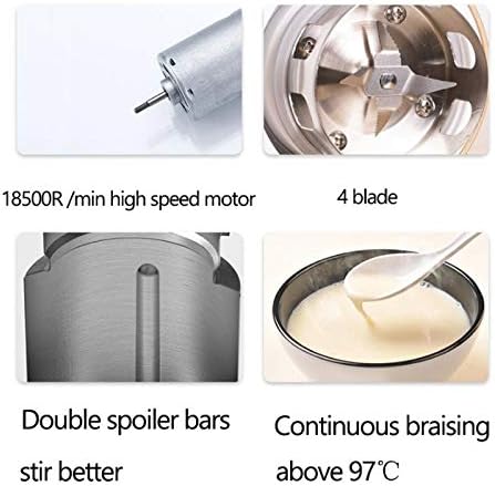 Soymilk Machine Multifunctional Electric Juicer Smoothie Blender SOYA-Bean Milk Rice Paste Maker Insulation Accompanying Cup(E)