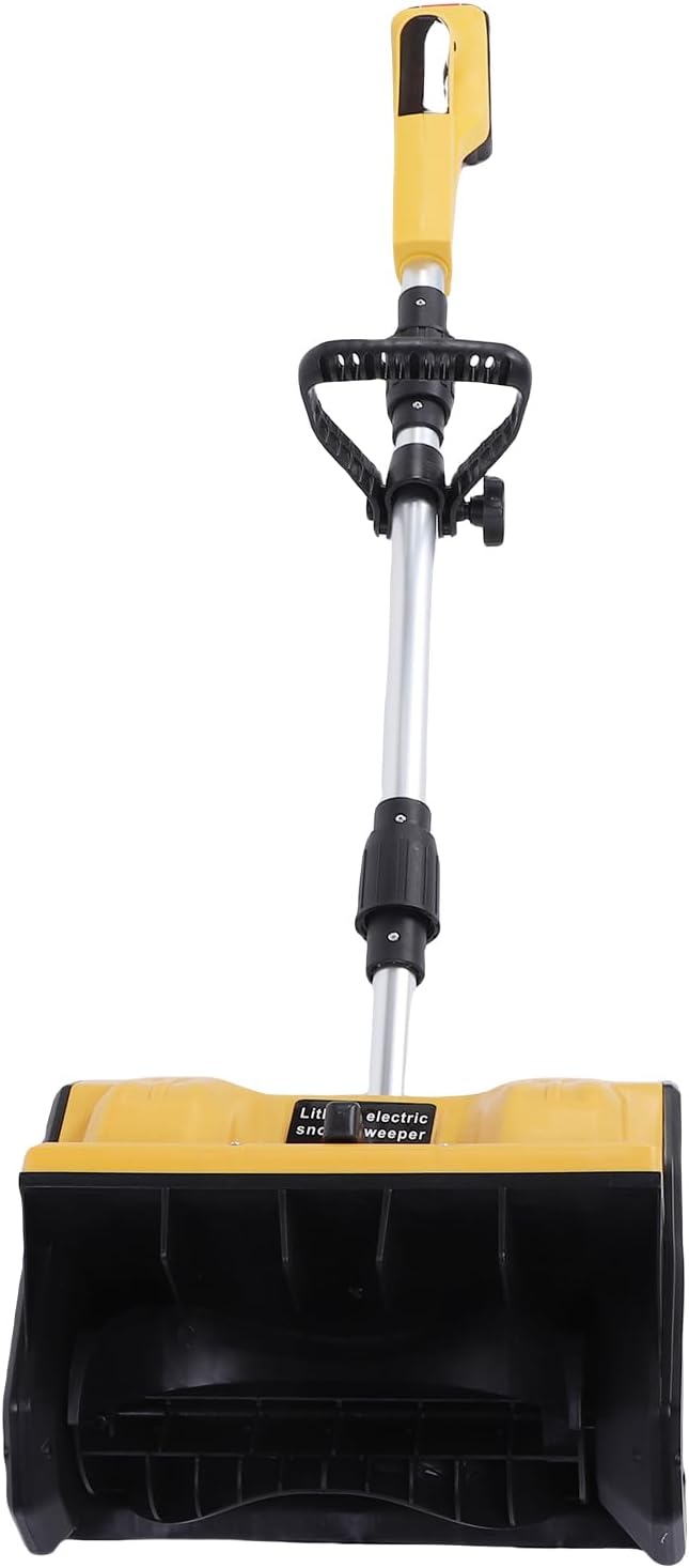 Yunseity Cordless Snow Shovel, Battery Powered with Rechargeable Battery 3 Adjustable Snow Throwing Directions 28cm Width Foldable Design for Efficient Winter Snow Removal (US Plug)