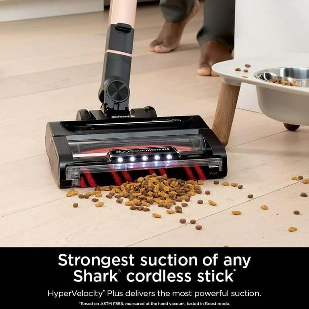 SHARK Stratos Cordless Vacuum with Clean Sense IQ and DuoClean PowerFins HairPro- MultiFLEX- IZ840H, Rose Gold (CRTE93SRKIZ840HRB) (Renewed)