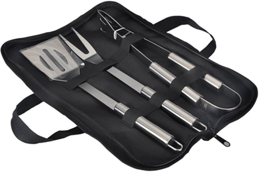 Three Piece Cloth Bag Barbecue Set Outdoor Stainless Steel Tools