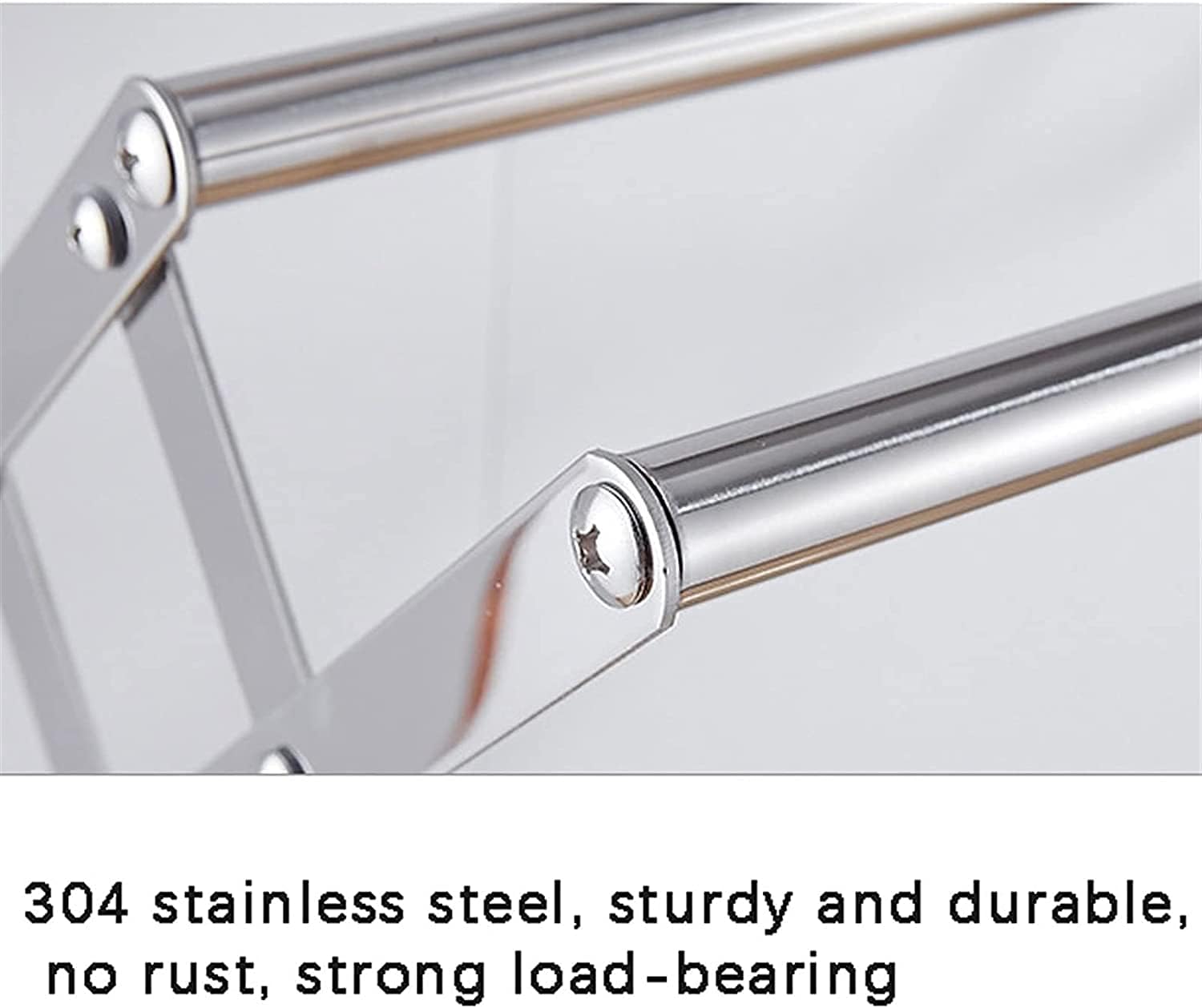 Wall Mounted Clothes Airer Dry Cleaning Hanger Wall Mounted Clothes Drying Rack,Stainless Steel Accordion Retractable Drying Rack for Laundry Room/Bathroom Tower,Easy to (60cm/23.6in)