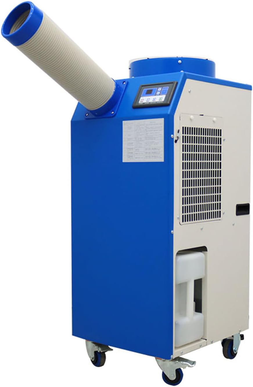 Industrial Portable Air Conditioner with Wheels 14L Large Tank Commercial Spot Cooler Adjustable Air Outlet Ideal for Hospitals Workshops Outdoor Events 220V 1.4KW