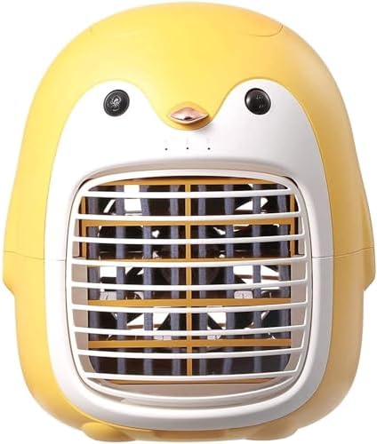 Portable Air Conditioner, Personal Air Cooler, 2000mAh USB Rechargeable Mini Cooling Fan, Humidifier with 3 Wind Speeds