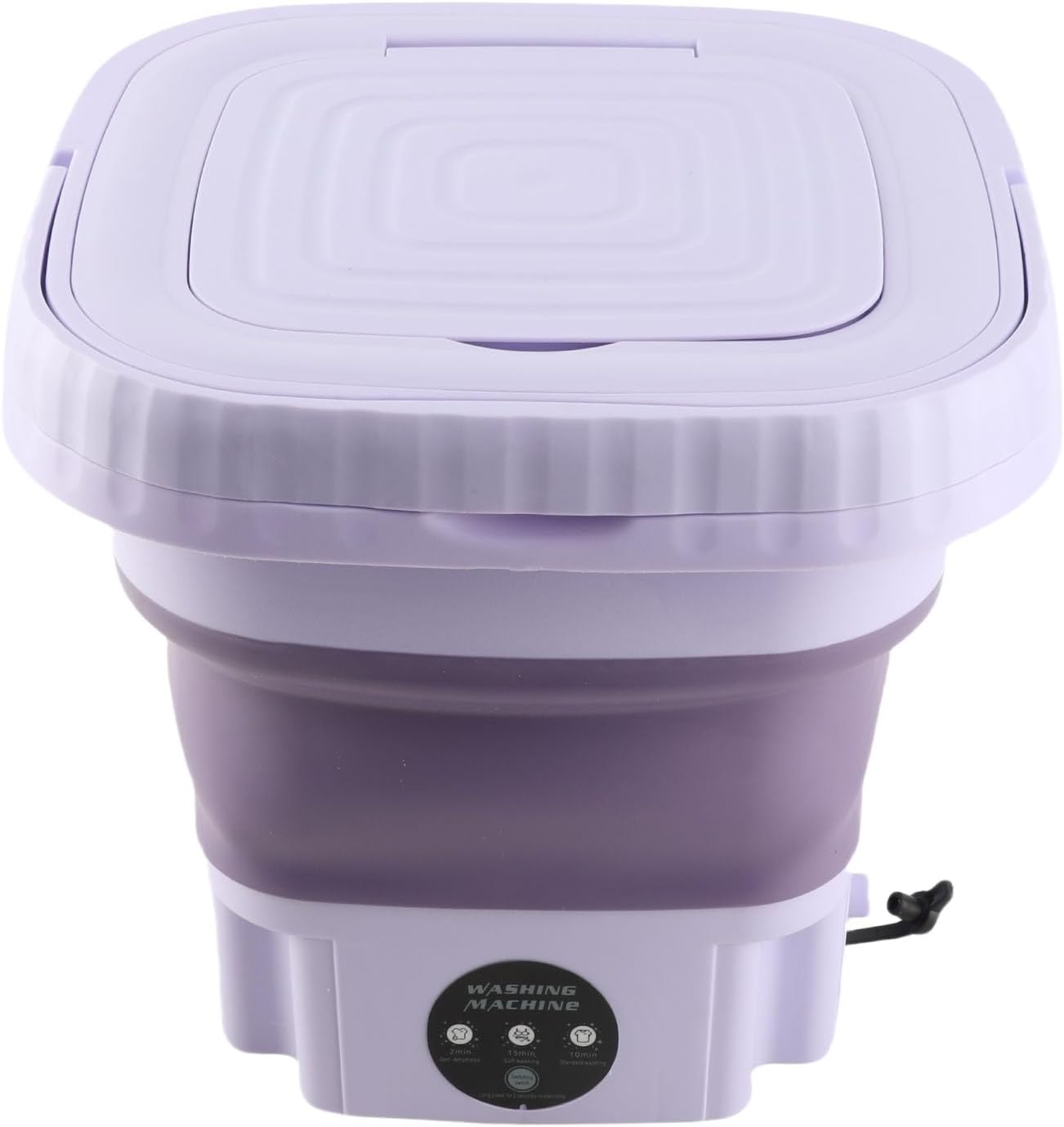 gernie Portable Washing Machine, 11L Large Capacity Automatic Mini Bucket Washer for Underwear Socks Baby Clothes, Foldable Washer with Drainage Pipe for RV Travel Apartment Dorm Hotel