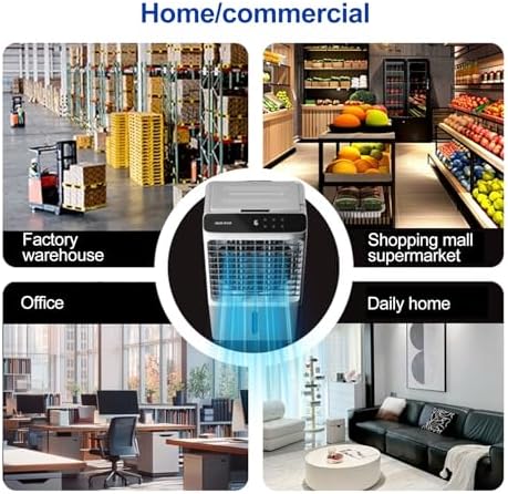 Swamp Cooler, 3-in-1 Evaporative Air Cooler with 36 L/9.5 Gal Tank, 60° Oscillation, 12H Timer, Remote, Portable Air Conditioner for Bedroom Home Office