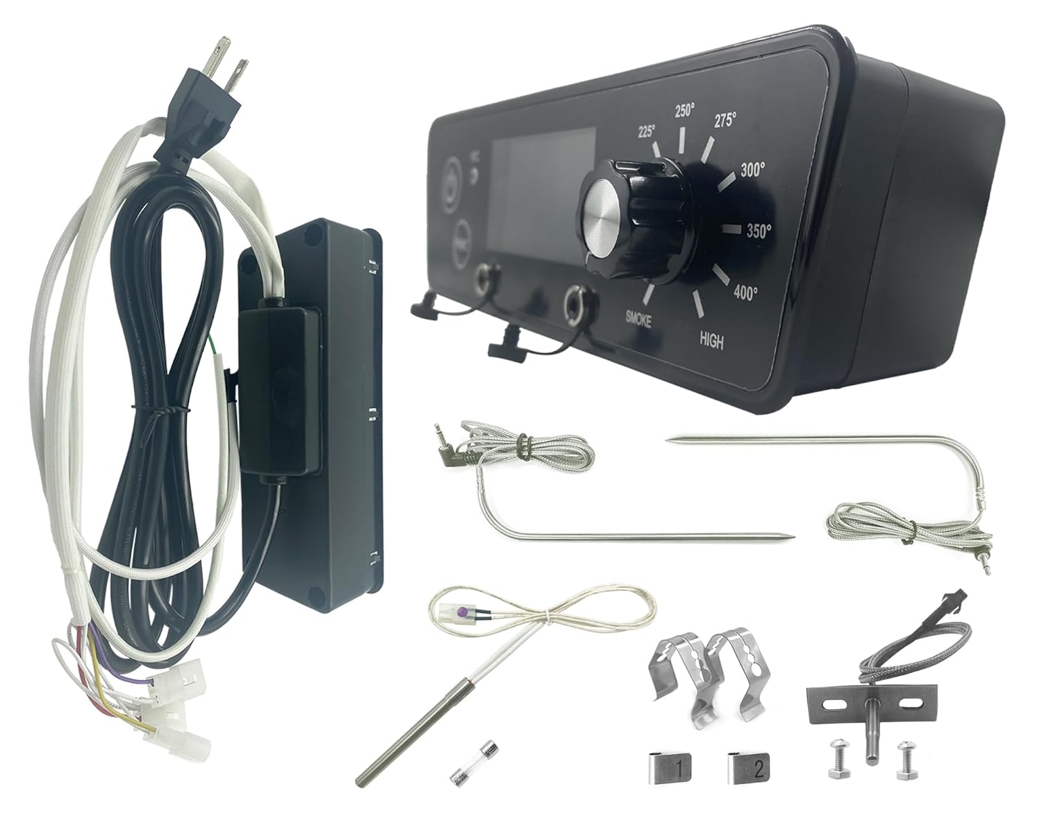 Digital Trapezoid Control Panel Kit Replacement for Pit Boss Copperhead Series 3/4/5/7 Wood Pellet Vertical Smoker,Come with 1 Ignitor,1 Grill Probe and 2 Meat Probes