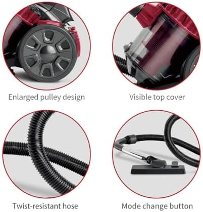 Hard Floor Cleaner Vacuum - 2600W Bagless Cylinder, 1.5L Capacity, 4-Stage HEPA Filter, Turbo Tool for Pet Hair, Dust and Dirt Removal. Efficient and Powerful Cleaning Solution.