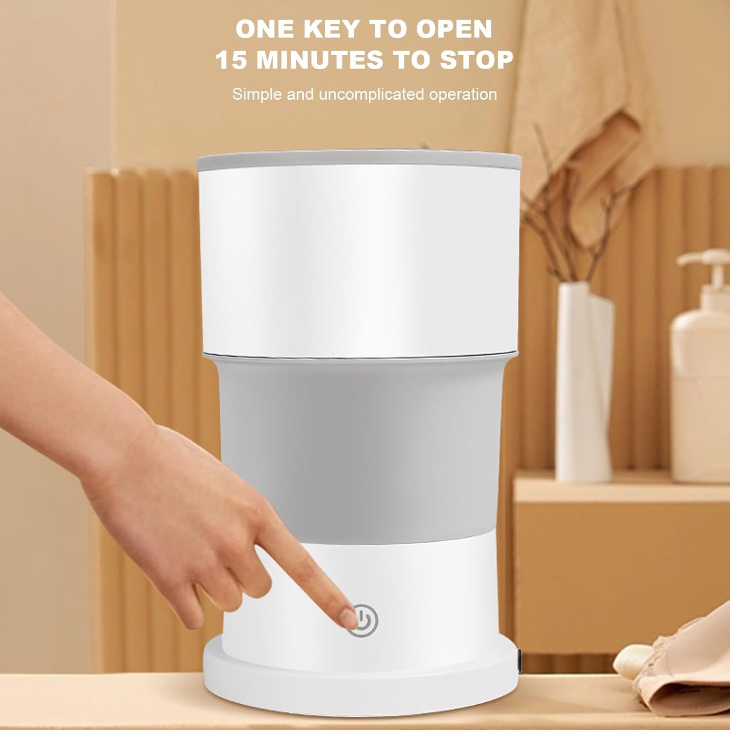 WHYATT Portable Washing Machine，4.5L，for Towels, Underwear Or Delicate Items, Ideal for Apartment, Dorm, Camping