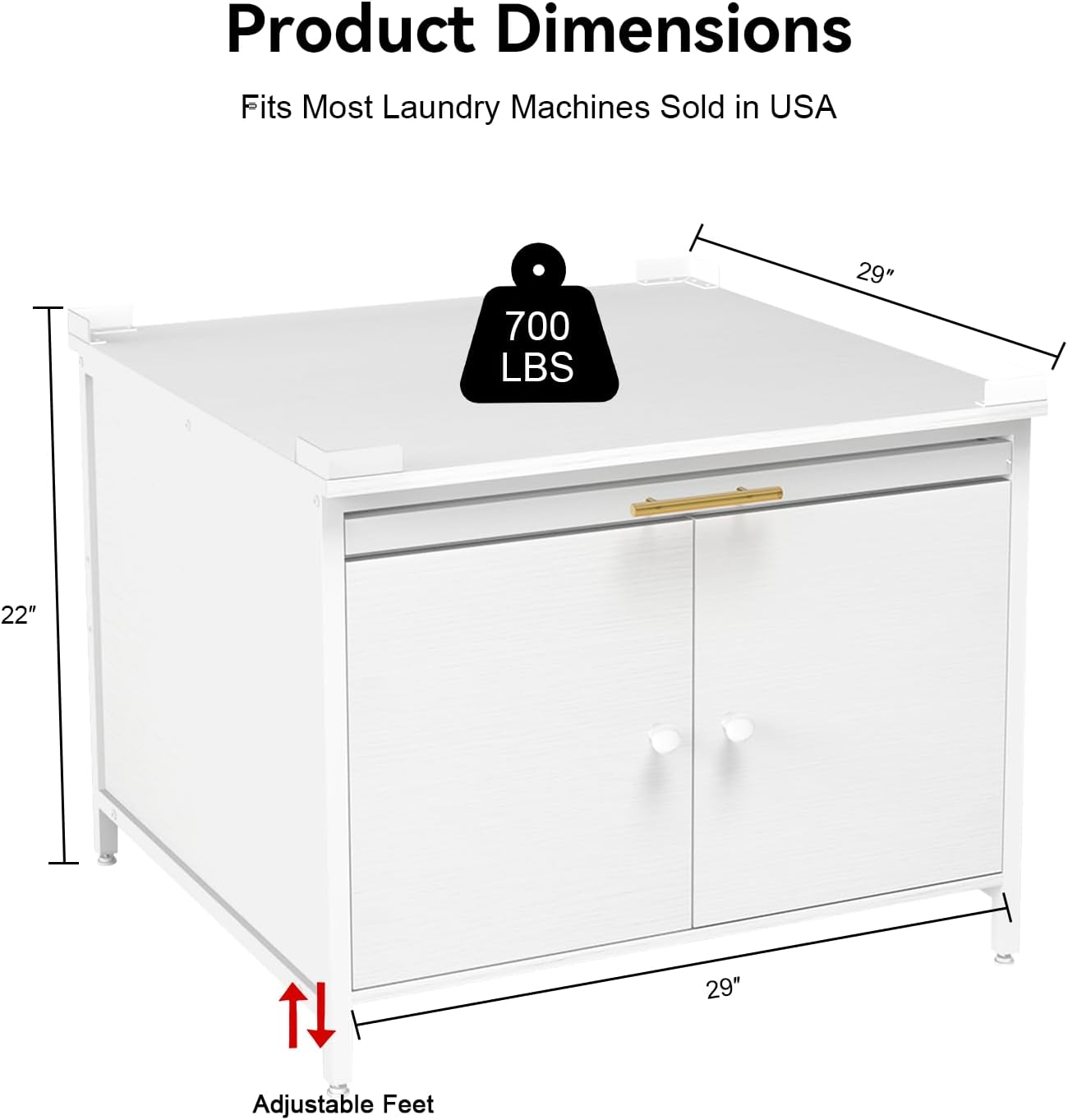 2 Pack Laundry Pedestal for Washer and Dryer, Heavy Duty 29