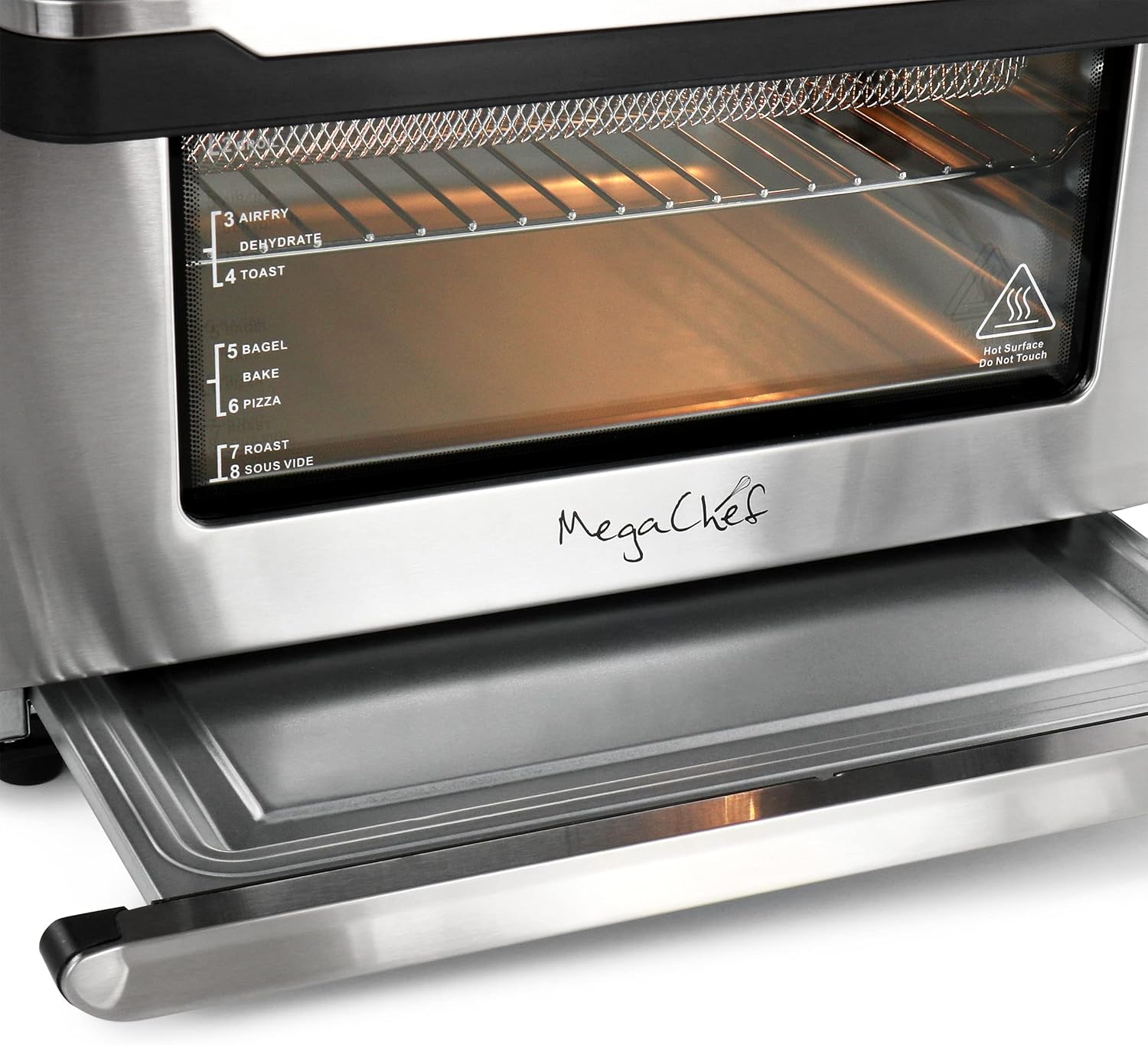 MegaChef Multifunction Air Fryer Toaster Oven with 21 Presets
